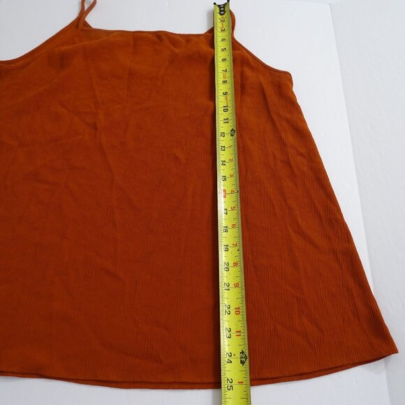 Uniqlo Rust Brown Sleeveless V-Neck Camisole Tank Top Women Size XXL Textured - Picture 8 of 9